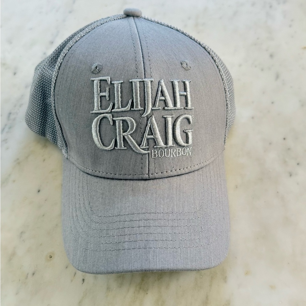 Elijah Craig Raised Logo Gray Baseball Trucker Cap
